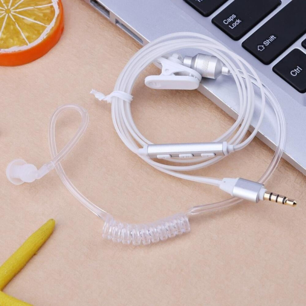 Air Tube Headset W/Mic 3.5Mm In-Ear Security Earpiece Noise Canceling Headphone Anti-Radiation Stereo Earphone For Ios/Android 9482828303173