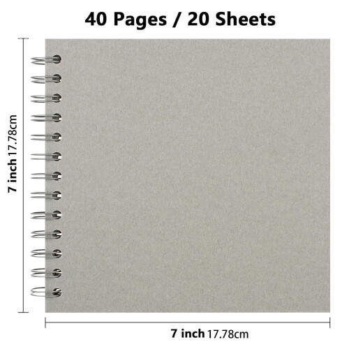 SUSHANG Scrapbook 7x7 ιντσών DIY άλμπουμ λευκωμάτων με σκληρό εξώφυλλο από χαρτί kraft, άλμπουμ 2
