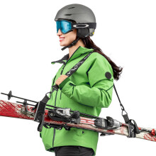 KapStrom Ski Straps Pole Carrier Black HeavyDuty w Adjustable Strap Length