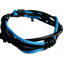 Geflochtenes Armband im Ethno-Stil für Damen und Herren, mehrlagig, aus Kunstleder, Geschenk