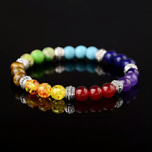 RSAMD7 Chakra-Heilenergie-Armband aus natürlichem Lavastein mit Diffusor für Herren – Stil 2: 1 Stück