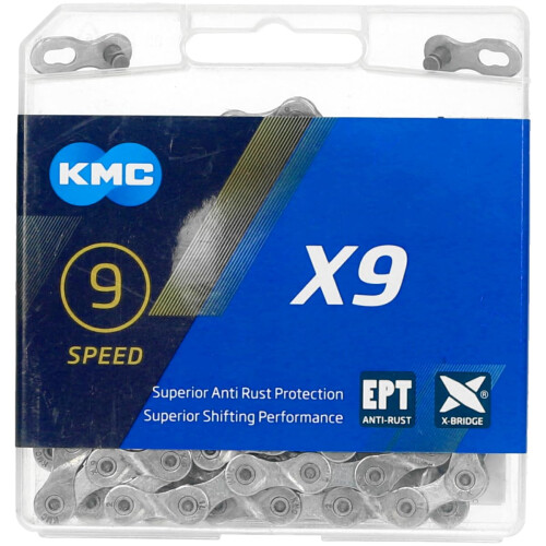 KMC X9 EPT Chain, Dark Silver, 114 Link
