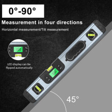 Aluminum Alloy Level Ruler Digital Protractor Inclinometer Level 90 Degree Ruler