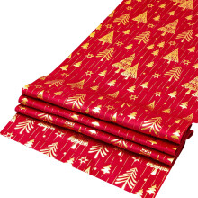 Wadada Tischläufer für Weihnachten, Schneeflocken-Dekoration, Rot & Weiß, 28 x 274 cm, für den Essbereich im Innen- und Außenbereich,