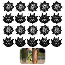 Golf Shoe Spikes,20PCS Replacement Bulk Cleats Black Golf Shoe Studs Durable TPU Easy to Install Universal Fit Tooth Spikes Accessories for Men and W