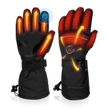 PEKWZIZ Heated Gloves, 5V 6000mAh Rechargeable Heated Gloves for Men Women, Waterproof & Upgrade Non-Slip Electric Heating Glove for Motorcycling, Hu