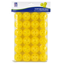 PGA TOUR Golf Practice Balls 24 Pack - Lightweight Plastic Airflow Balls for Indoor & Outdoor Use, Simulate True Golf Ball Flight, Safe & Durable, En