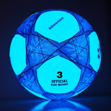 Laxnako Sports Traditional Light Up Football Glow in The Dark Football Youth and Adult Soccer Balls for Night Games -Size 3/4/5 - Official Size & Wei