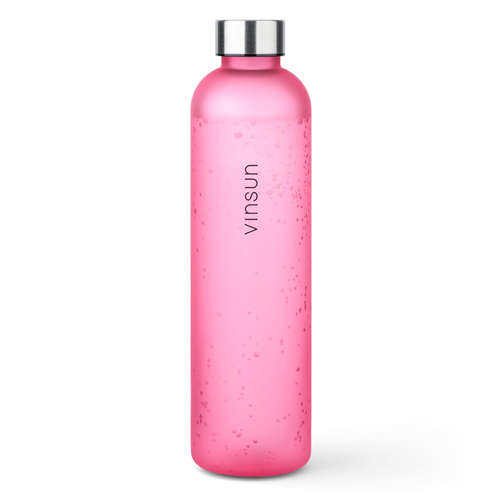 Photos - Other for Swimming VINSUN Water Bottle 1l Pink - Leak-Proof, BPA Free, Reusable, Suitable for Carbonic Acid - Tritan Drinks Bottle for Sports,