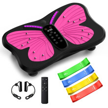 Vibration Plate Exercise Machine, 3D Vibrating Plates for Weight Loss and Lymphatic Drainage, 200 Adjustable Speeds Max Weight 400 Lbs, Whole Body Wo