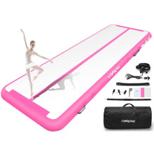 Inflatable Tumble Track Gymnastic Mat 6.6ft 10ft 13ft 16ft 4/8 Inch Thickness Mats with Air Pump for GYM/Yoga/Dance/Water Fun