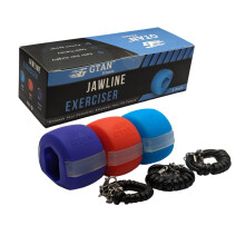 GTAN Jawline Exerciser, Jaw Trainer (UK Fitness Brand) Pack of 3 (30, 40 and 60 LBS Resistance), 12 Biting Strips & 3 Necklaces, Build and Strengthen