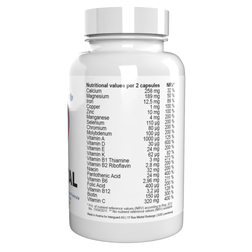 TENSITAL WHITE - 22 Βιταμίνες & Μέταλλα - 120 Κάψουλες (2 τμχ) 2