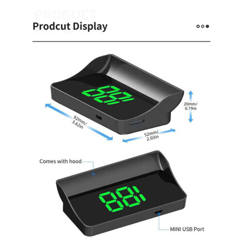HUD head up display GPS speedometer White 1