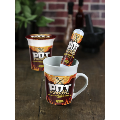 Pot Noodle Mug with Spinning Fork Gift Set Flame Grill Flavour 2