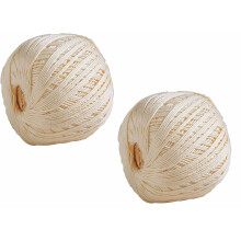 2Rolls Lace Weight 100% Mercerized Cotton Crochet Thread Yarn, 20g/Roll