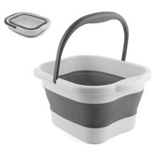 ZOUYUE 15L Foldable Foot Bath Basin with Handle, Compatible with Foot Soak & Pedicure - Gray, Green, Pink, Blue