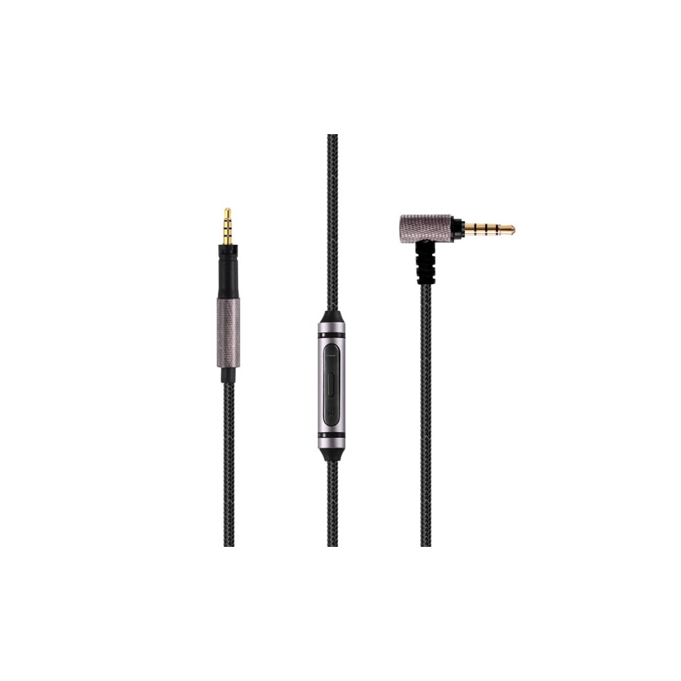 Headphone Audio Cable Compatible With Sennheiser Momentum Momentum 2.0 On Ear Over Ear Headphones Slide Volume Control Silver 9482726536703