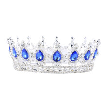Blue Princess Crown Tiara Headband for Prom Party Wedding Bridesmaid – Elegant Regal Accent