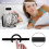Jacenvly Black Tech Dual USB Charging Mirror Clock, 6.5" LED Display, Digital Alarm Clock with Creative Design, Compatible with USB Devices 7