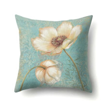 Taies d'oreiller en coton et lin pour la maison et le salon, motif floral artistique coloré, housse de coussin décorative pour canapé