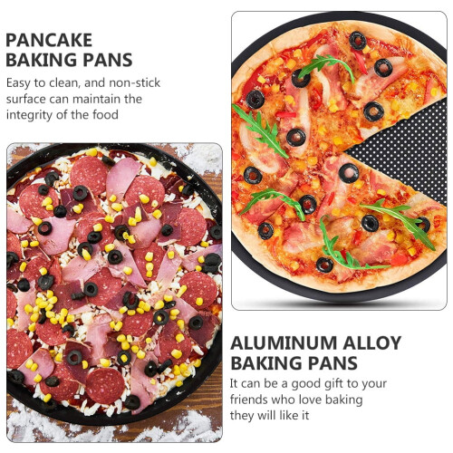 1pc 8 Inch Baking Pan Pizza Pancake Plate Practical Kitchen Cake Pan for Home 2