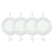 4 Pack 10 Inch Sublimation Wind Spinner Blanks 3D Wind Spinners for Yard and Ornaments Hanging Decoration