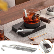Lmueinov304 Edelstahlrohr-Hänge-Teebereiter, Teetrenntrichter mit Griff, Teesieb, Teelöffel mit Teegriff, Teeset – bis zu 30 % Rabatt