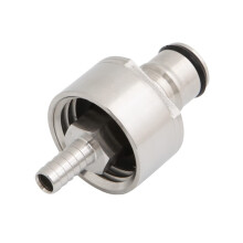 Stainless Steel Counter Pressure Bottle Filler with 5/16 Barb for Easy Beer Carbonation Homebrewing