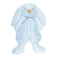 Babykuscheltier, blauer Hase, weich, 29 cm, maschinenwaschbar