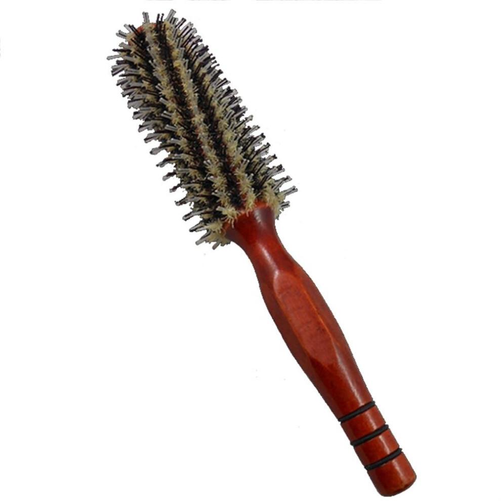 Boar Bristle Round Hair Brush for Blow Drying, Adds Volume and Curl, Enhances Shine Naturally