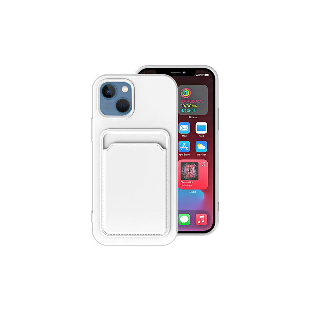 Compatible With Iphone 14 - Practical Stylish Case With Card Holder White 9482726537762