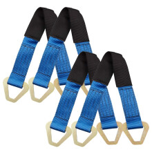 Big-Autoparts 2" X 24" Axle Straps HD Blue Tie Down f Race Car Hauler Tow Truck 4x4 Off Road Pack of 4-10,000 Lbs Break Strength- 3,335 Lb Working