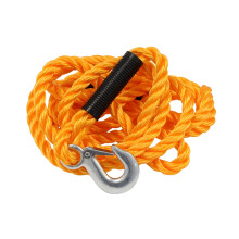 Streetwize - Braided Towing Rope with Metal S Hooks - 2 Tonne - Yellow, 3.5 Metre - Ideal For Towing: Small Cars and Vans