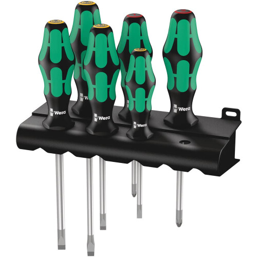 Wera Wera 334/6 Kraftform Plus Lasertip Screwdriver Set, PH/SL, 6PC, 05105650001