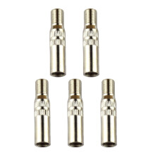 POFET 5pcs Vehicle Motorcycle Copper Valve Extension Adapter Cap 39mm Metal Straight