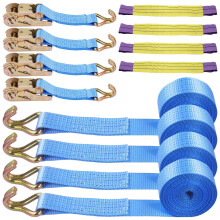 8PCS Tie Down Straps, 5M Heavy Duty Tensioning Belts, Adjustable Cargo Straps Ratchet Straps with Hooks, 5T Loading Capacity, Ratchet Tie Down Straps