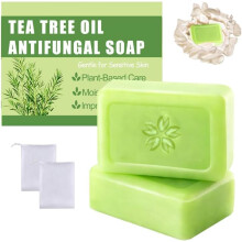 2PCS Tea Tree Oil Handmade Soap, Daily Cleansing Tea Tree Oil Soap, Cleansing and Showering 2-in-1, Plant-based formula soothes and moisturises,