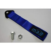 MyldanAutoDesign BLUE M.A.D 280MM TOW STRAP LOOP RECOVERY HOOK TRACK DAY RACE CAR