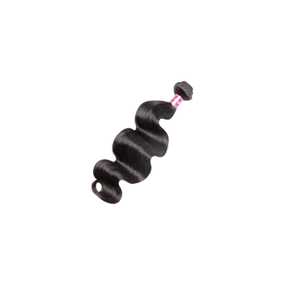Unisex Black 8 Inch Brazilian Virgin Body Wave Human Hair Bundle 100G Natural 6A Grade Tangle