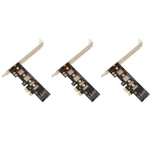 3x M2SSD NVME zu PCIE x1 Adapterkarte PCIE x1 zu M2 Erweiterungskarte Festplattenadapter M-Key-Schnittstellenkarte
