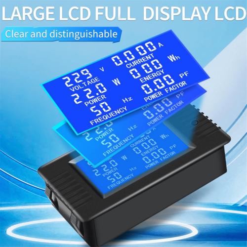 AC110V100A Οθόνη LCD Άνοιγμα CT Ψηφιακό βολτόμετρο Αμπερόμετρο Δοκιμαστής τάσης 2