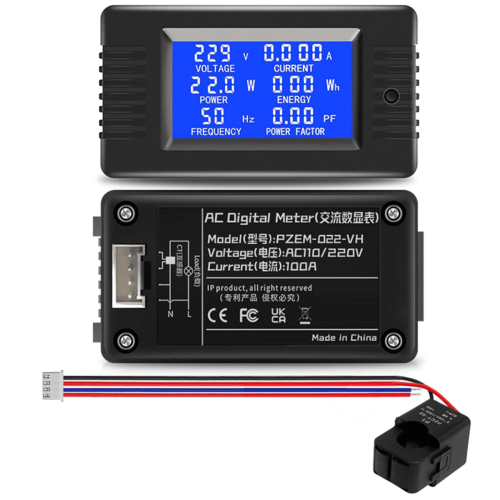 AC110V100A Οθόνη LCD Άνοιγμα CT Ψηφιακό βολτόμετρο Αμπερόμετρο Δοκιμαστής τάσης 1