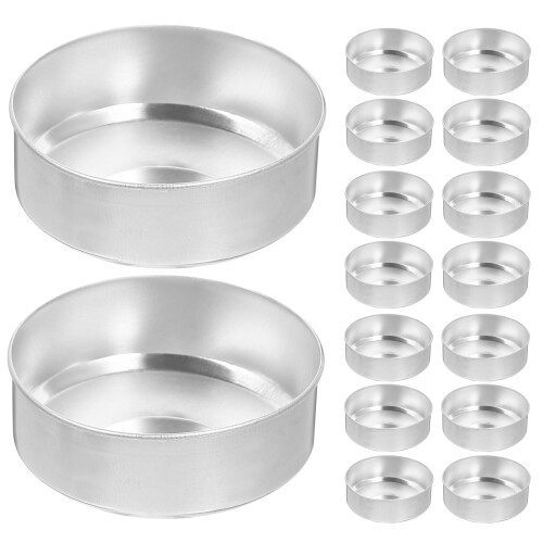 Eease Tea Light Cups - 200pcs Empty Tin Containers for DIY Candles