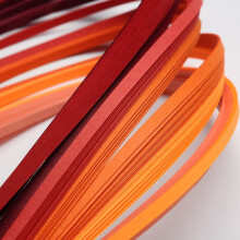 1 pose 6 farver Quilling papirstrimler Gradvis rød 390 x 3 mm ca. 120 strimler/pose 20 strimler/farve