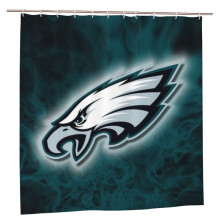 Eagles Football team op maat gemaakt waterdicht douchegordijn voor de badkamer, hittebestendig, privacy douchegordijn 72x72 inch
