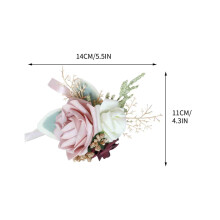 Yonrjhukm Rose Bruidsbal Bloemen Accessoires voor Heren en Dames, Polsbloem Bruidscorsage van Kunstbloemen Accessoires
