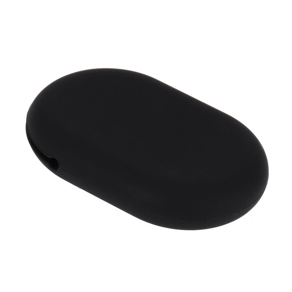 Peggydoll 1 Pc Silicone Earbud Case, Portable Universal Storage Bag For Earphones, Cables, Flash Drive, Compatible With U Disk, Black 9773935089891