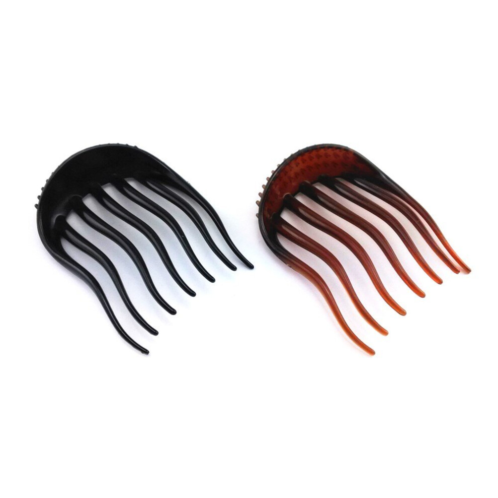 Hair Styling Tool Set with Black and Coffee Bun Maker for Quick Elegant Styling