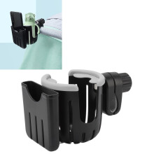 Supporto per biberon e telefono 2-in-1 nero e grigio | Plastica ABS